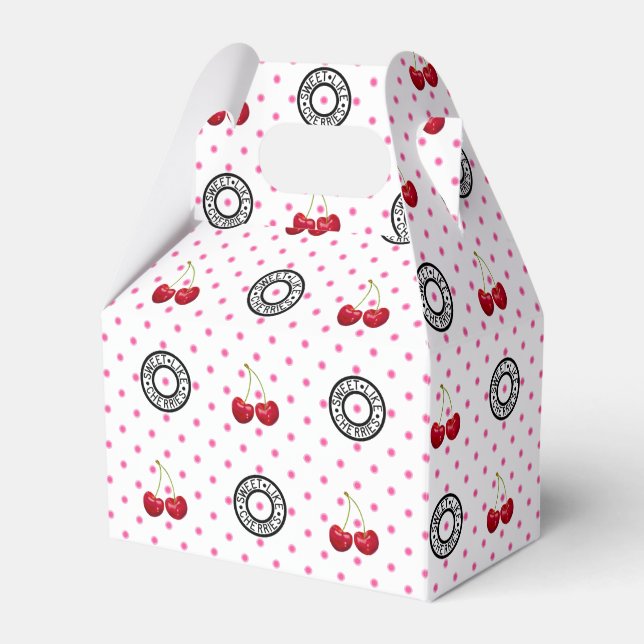 SCHWEET WIE CHERRIES Retro Vintages Muster Geschenkschachtel (Vorderseite)