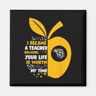 Schwefel Golden Tors Logo Ich wurde Lehrer Hs Magnet