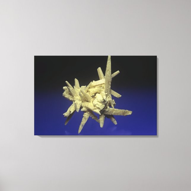 Schwefel (S) auf Celestite, Polen Leinwanddruck (Vorderseite)