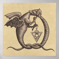 Schwefel- und Merkur-Alchemy-Symbol