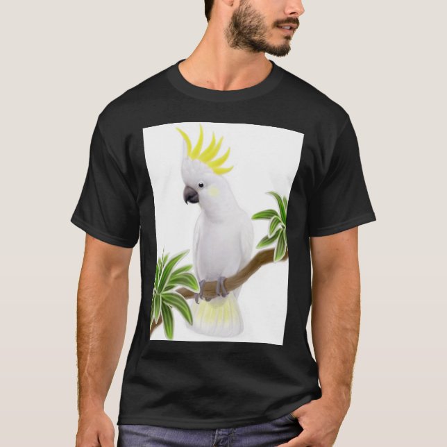 Schwefelcockatoo-T - Shirt mit Haube (Vorderseite)