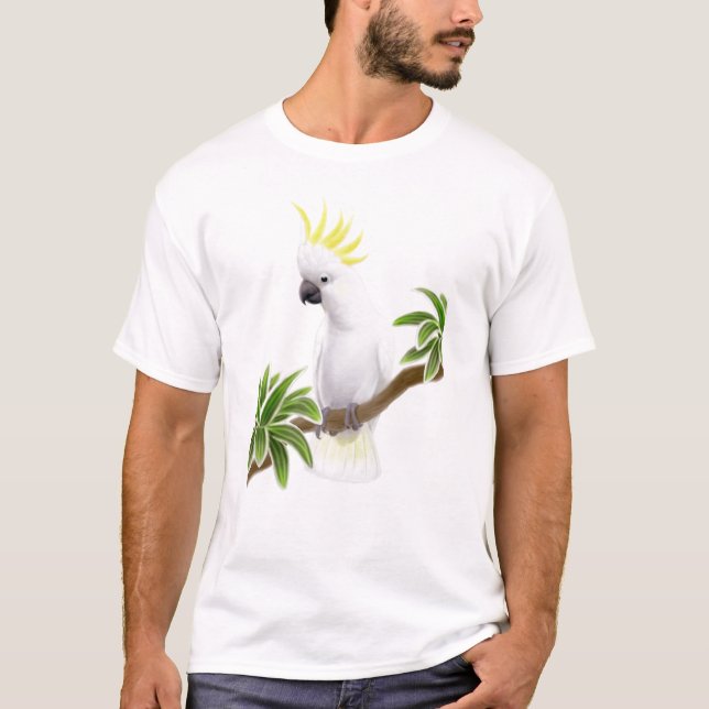 Schwefelcockatoo-T - Shirt mit Haube (Vorderseite)