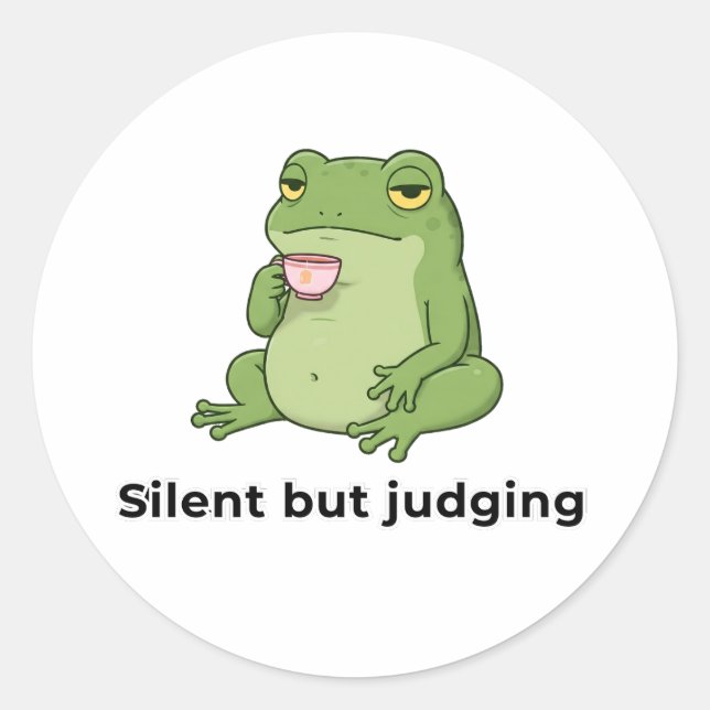 Schweigen, aber jagen runder aufkleber (Vorderseite)