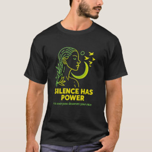 SCHWEIGEN HAT MACHT - neon minimalistisches Basic T-Shirt