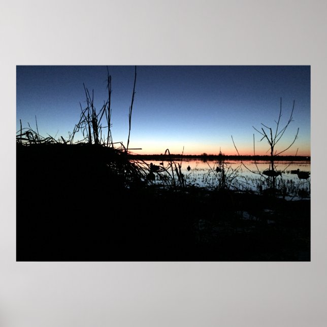 Schweigen in der Arkansas-Ente Blind Poster (Vorne)