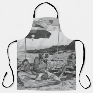 Schweigen ist goldener Strand, Vintage, Retro, Buc Schürze