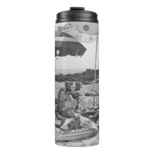 Schweigen ist goldener Strand, Vintage, Retro, Buc Thermosbecher