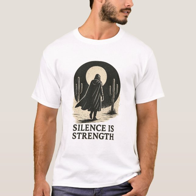 Schweigen ist Stärke T-Shirt Design (Vorderseite)