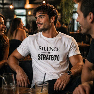 Schweigen ist Strategie – Minimalistische moderne T-Shirt