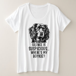 Schweigen ist verdächtig… Wo ist mein Boykie? - Lu Große Größe T-Shirt