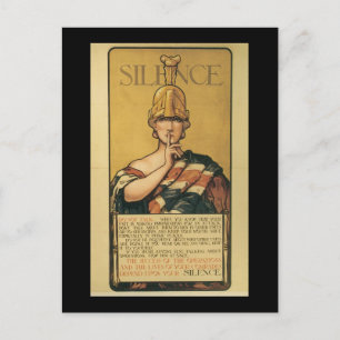 Schweigen - Zweiter Weltkrieg Postkarte