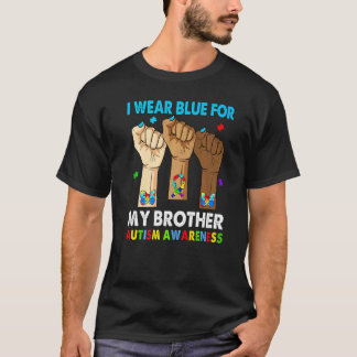 Schweigende Hand Ich trage Blau für meinen Bruder T-Shirt