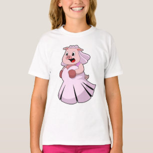 Schwein als Braut mit Hochzeitskleid.PNG T-Shirt