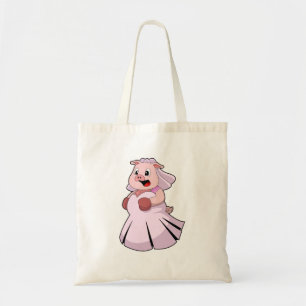 Schwein als Braut mit Hochzeitskleid.PNG Tragetasche