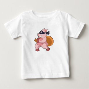 Schwein als Runner Baby T-shirt