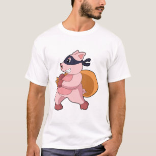 Schwein als Runner T-Shirt