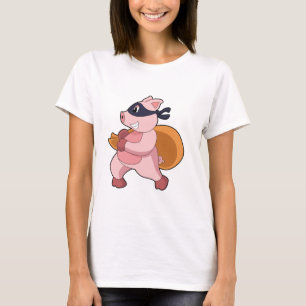 Schwein als Runner T-Shirt