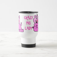 Schwein-Aluminium-Tasse "verrückte Seiten-Damen-"