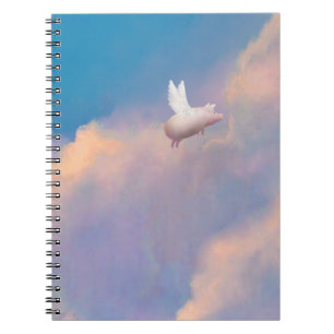 Schwein am Himmel Notizbuch Notizblock