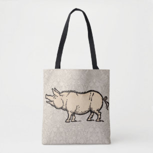 Schwein Antikes Schweine Niedliche Vintage Illustr