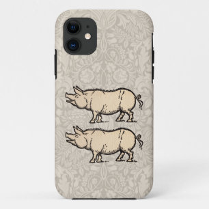 Schwein Antikes Schweine Niedliche Vintage Illustr Case-Mate iPhone Hülle