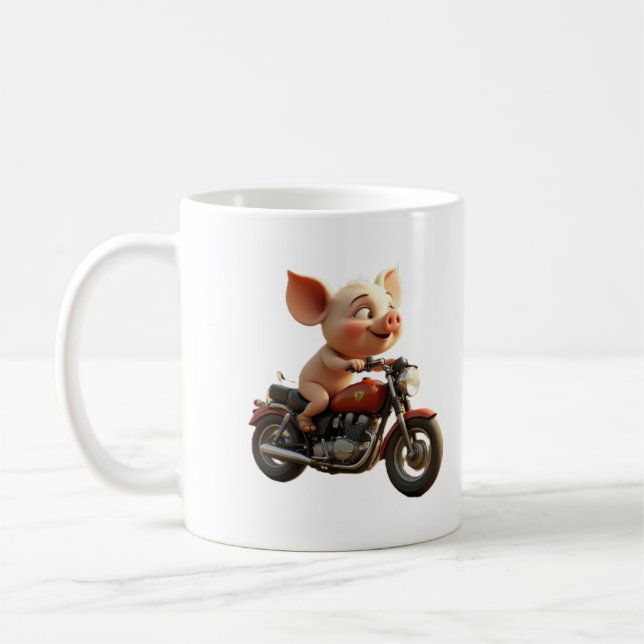 Schwein auf einer Schweinetasse Kaffeetasse (Links)