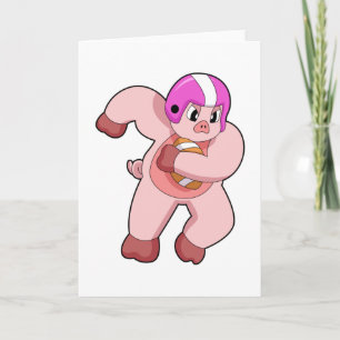 Schwein beim Fußballsport Karte