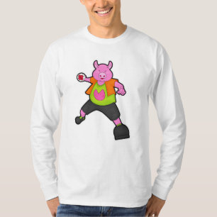 Schwein beim Handballspieler mit Handball T-Shirt