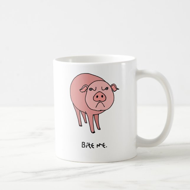 Schwein beißen mich Tasse (Rechts)