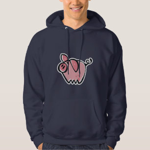 Schwein; Blau Hoodie