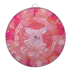 Schwein,Blume des Lebens, blau, Mandala,Zen,Chakra Dartscheibe