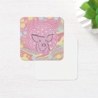 Schwein, Blume des Lebens, Rose, Mandala,Zen,Chakr