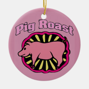 Schwein-Braten-Weihnachtsbaum Keramikornament