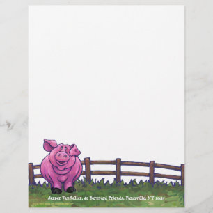 Schwein-Briefpapier Briefbogen