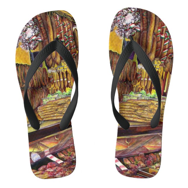 Schwein, Budapest Flip Flops (Fußbett)