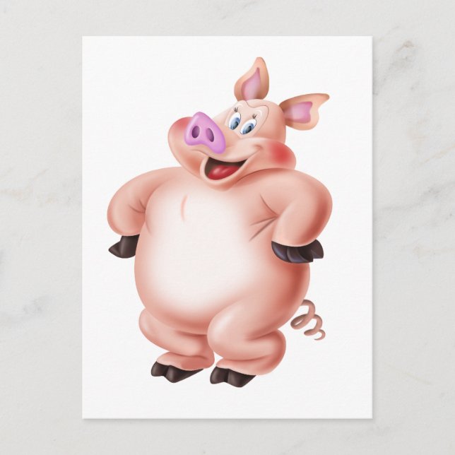 Schwein, Cerdo, Porco, Cochon Postkarte (Vorderseite)