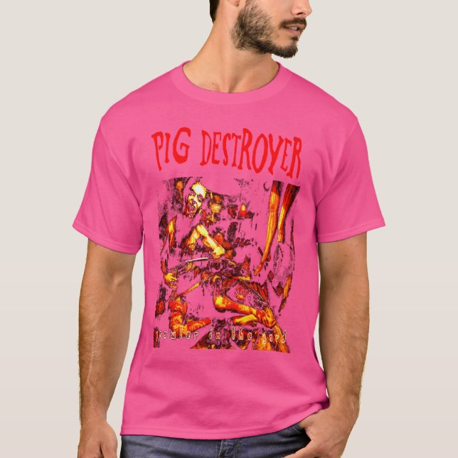Schwein Destroyer - Prowler im Garten T-Shirt (Vorderseite)