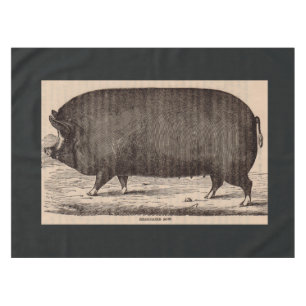 Schwein Druck Berkshire Sauen Nr. 2 aus dem 19. Ja Tischdecke