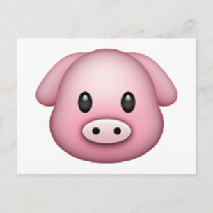 Schwein - Emoji Postkarte