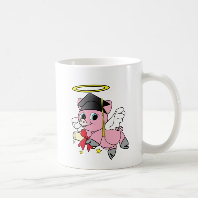 Schwein-Engels-Abschluss Tasse (Rechts)