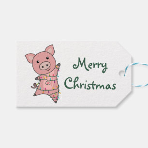 Schwein Frohe Weihnachtstiere Schweine Trucker Hat Geschenkanhänger