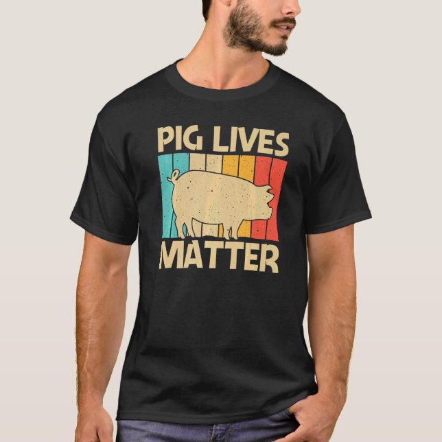 Schwein für Männer Bauer Schweine T-Shirt (Vorderseite)