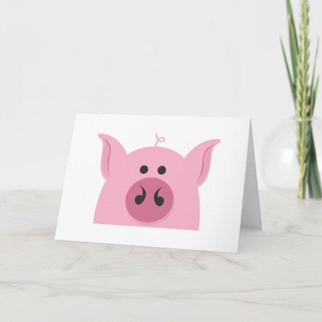 Schwein-Gesicht Karte (Vorderseite)