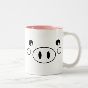 Schwein-Gesichts-Tasse Zweifarbige Tasse