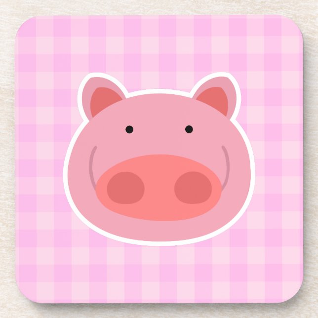 Schwein Getränkeuntersetzer (Vorderseite)