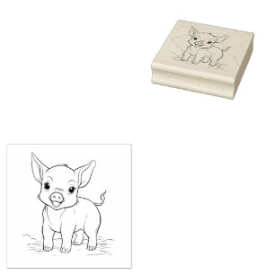 Schwein Gummistempel