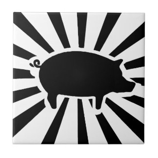 SCHWEIN ICH - Strahlen des Schweins Fliese