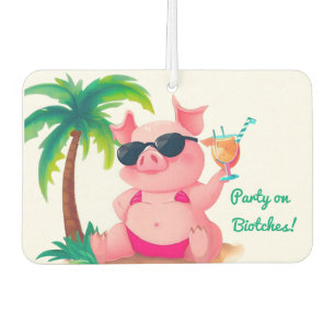 Schwein im Bikini Autolufterfrischer