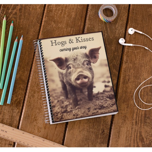 Schwein im Schlamm, Hunde und Küsse Notizblock (Von Creator hochgeladen)