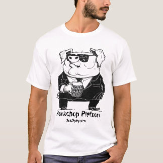 Schwein im Schwarzen T-Shirt